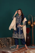 Midnight Blue Embroidered Set