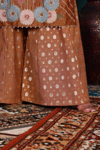 Saddle Brown kurta Sharara Set