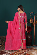 Rose Pink Sharara Set