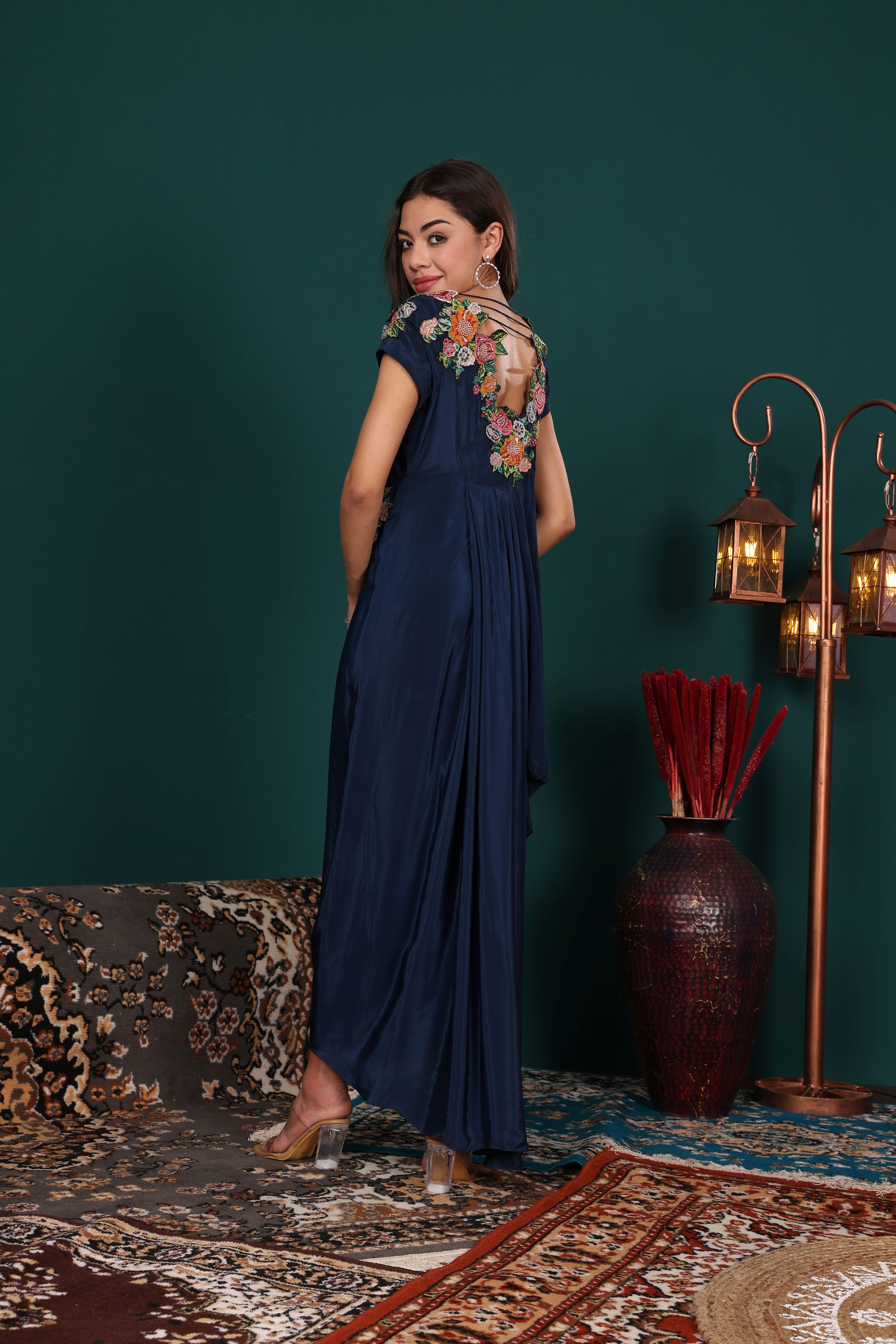 Midnight Cowl Dress