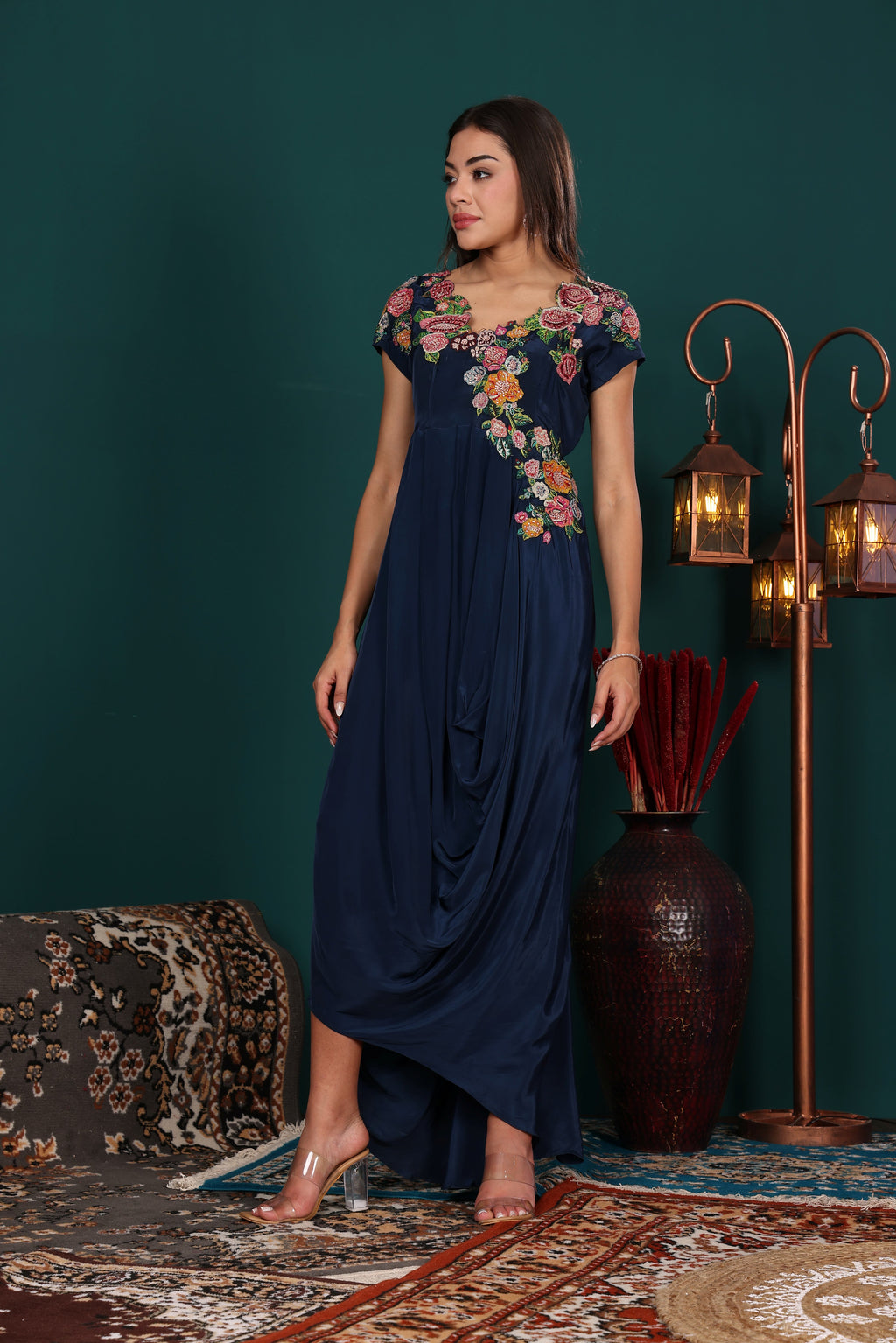 Midnight Cowl Dress