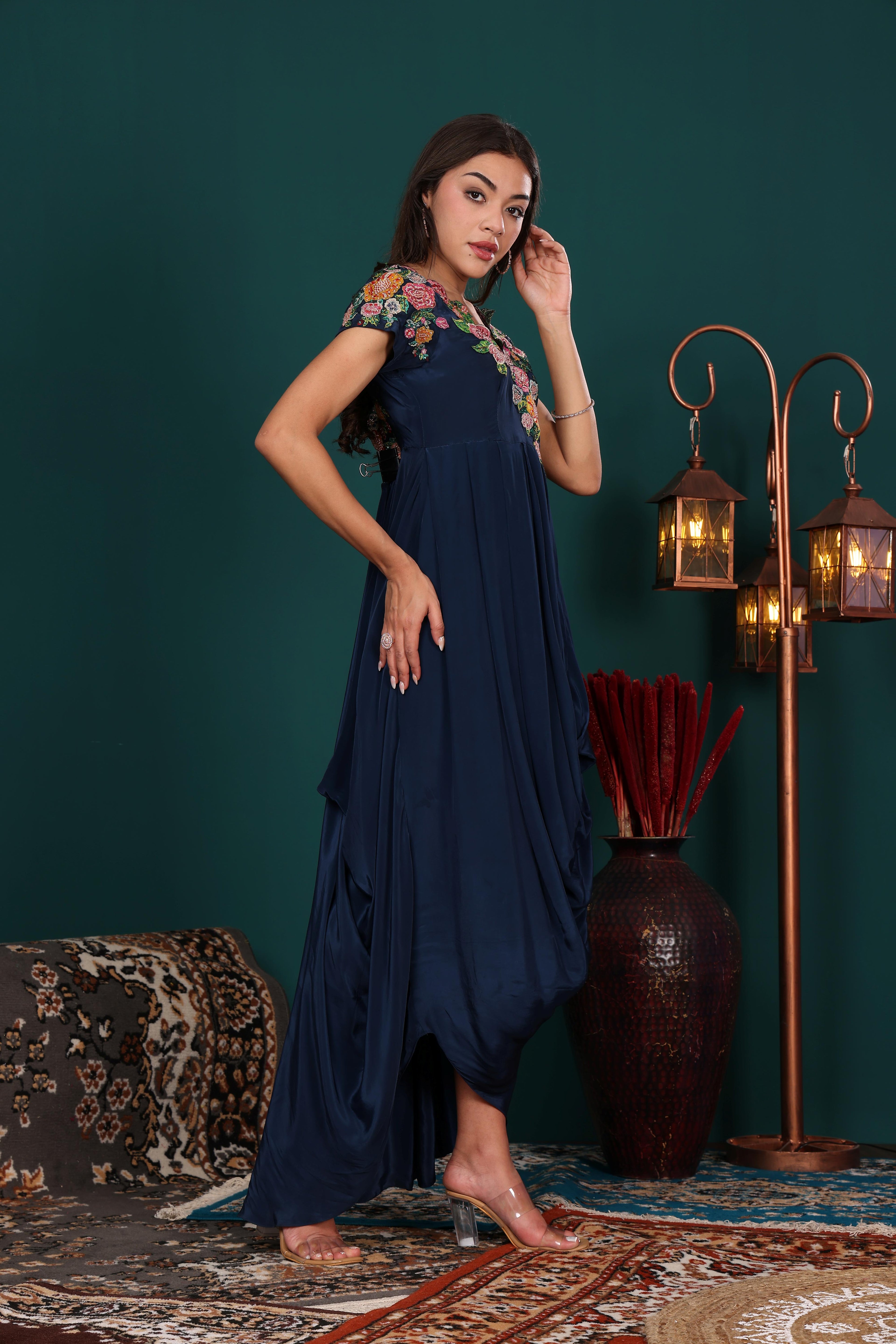 Midnight Cowl Dress