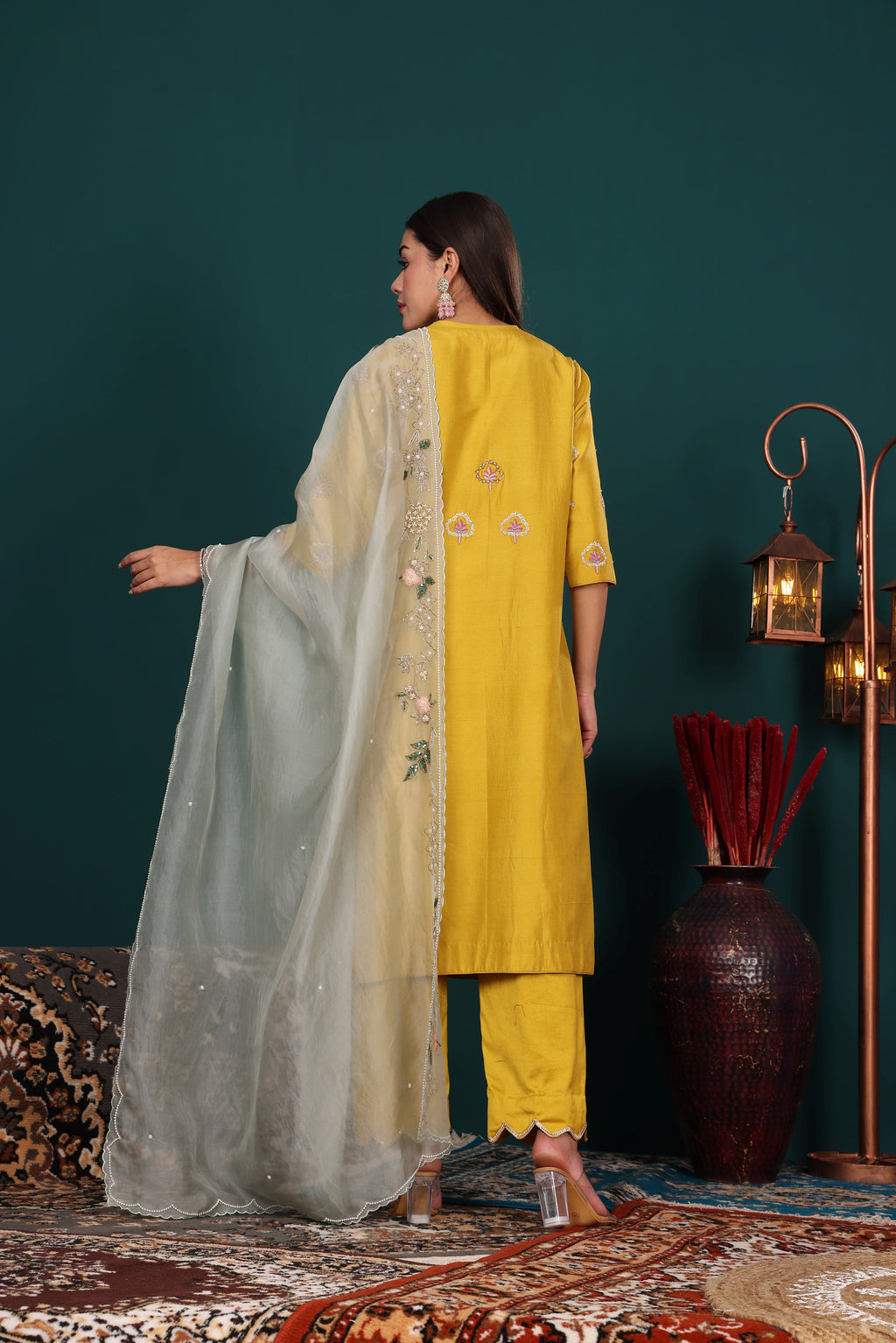Mustard Yellow Straight Kurta Set