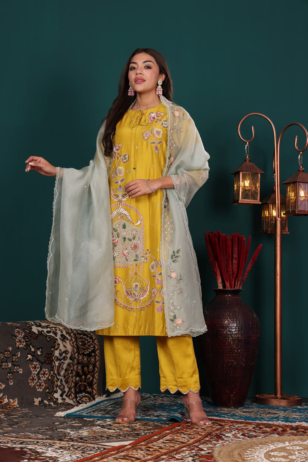 Mustard Yellow Straight Kurta Set