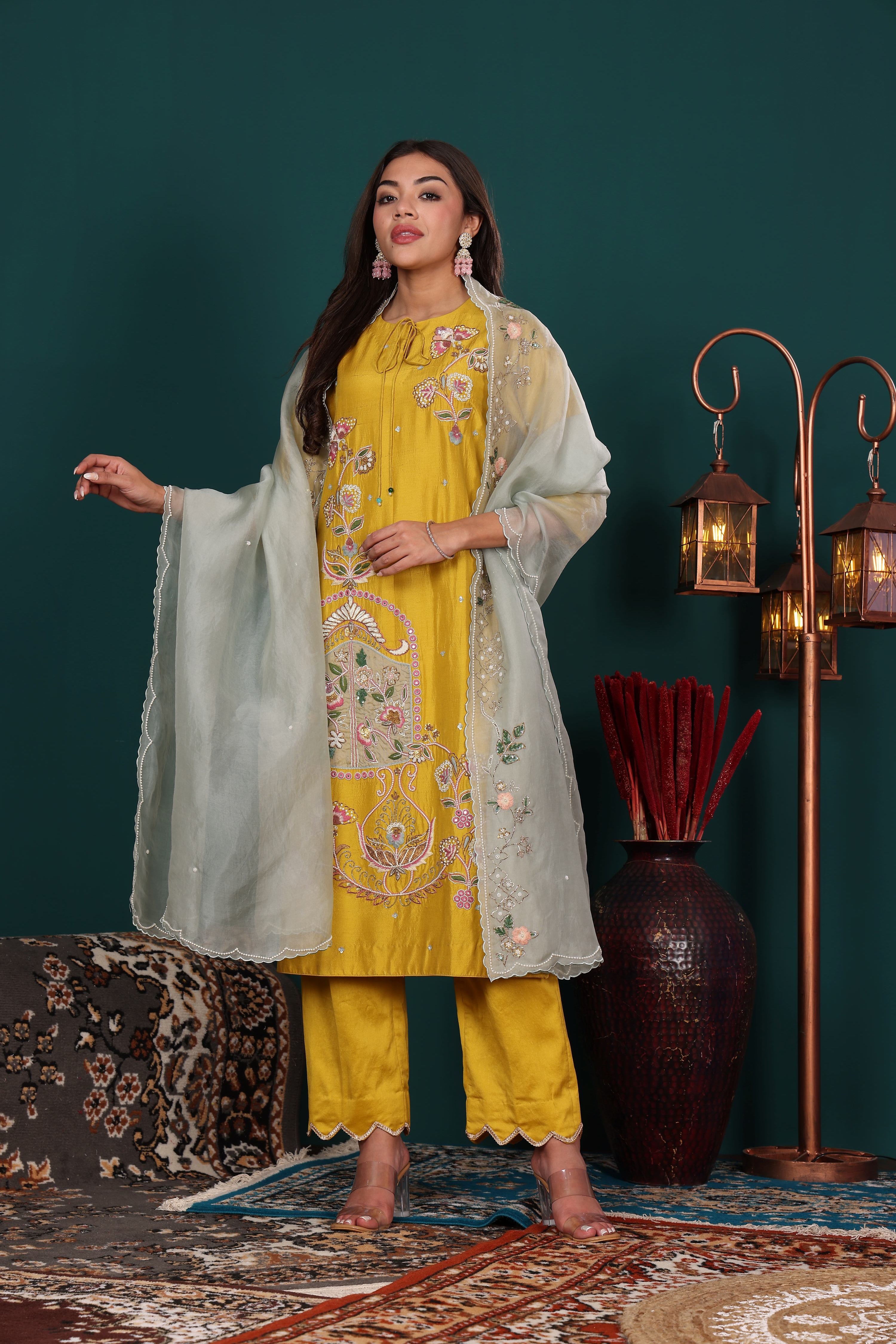Mustard Yellow Straight Kurta Set