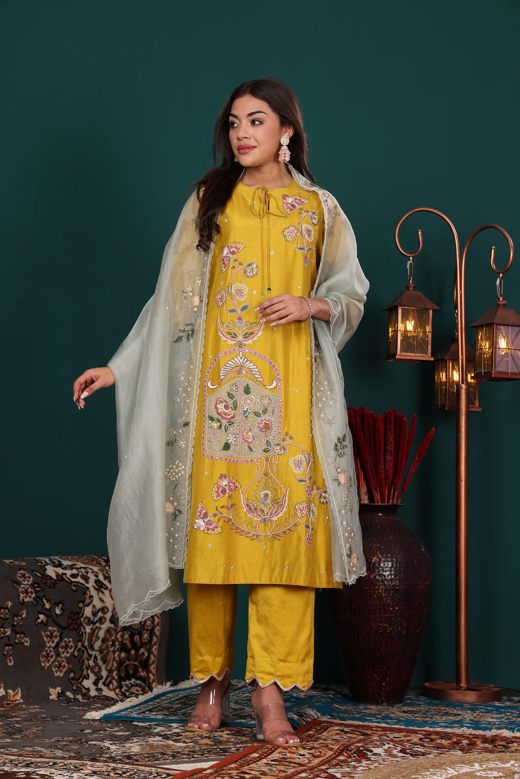 Mustard Yellow Straight Kurta Set