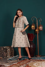 Khaki Koti Dress Set