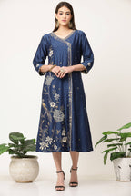 Indigo Blue Bird Moti dress