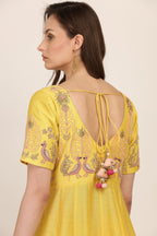Sunlit Yellow Front-Open Anarkali set