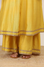 Sunlit Yellow Front-Open Anarkali set