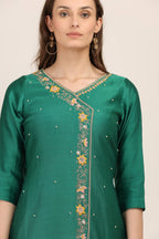 Emerald Grace Embroidered Kurta Set