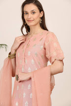 Blush Petal Embroidered Kurta Set
