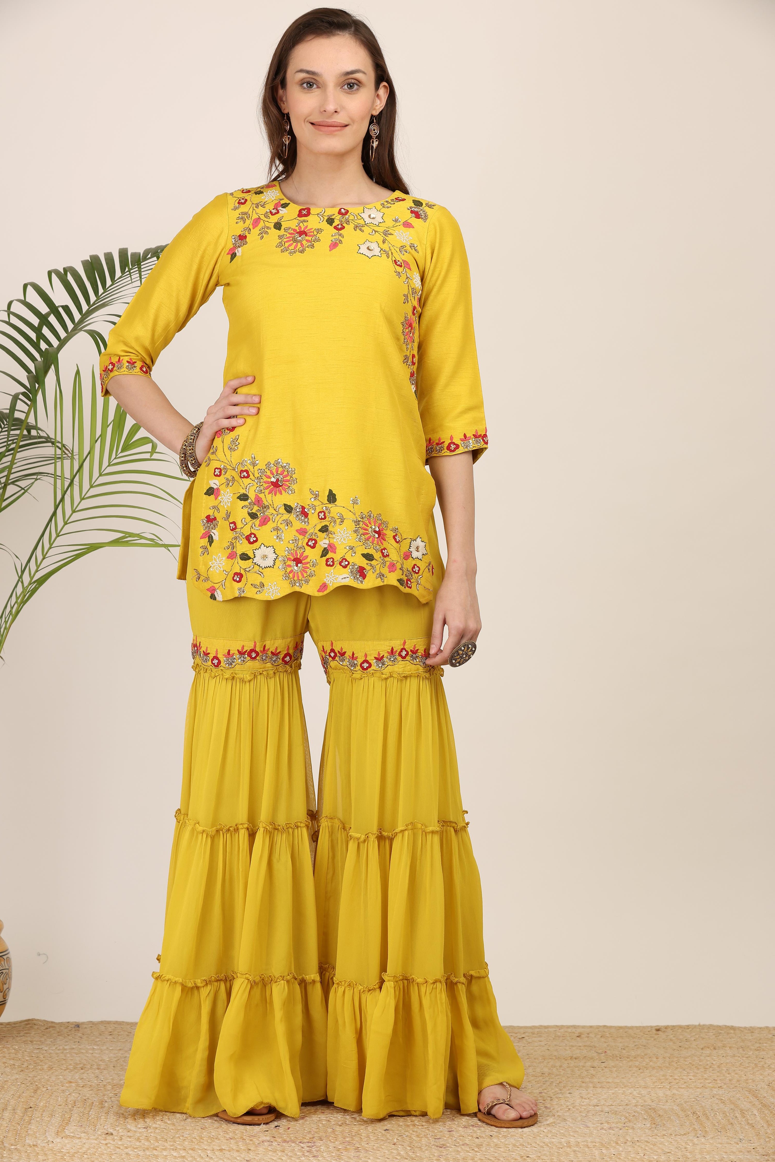 Aditi  Short Kurta Garara Set