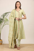 Graceful Pastel Green Embroidered Kurta Set