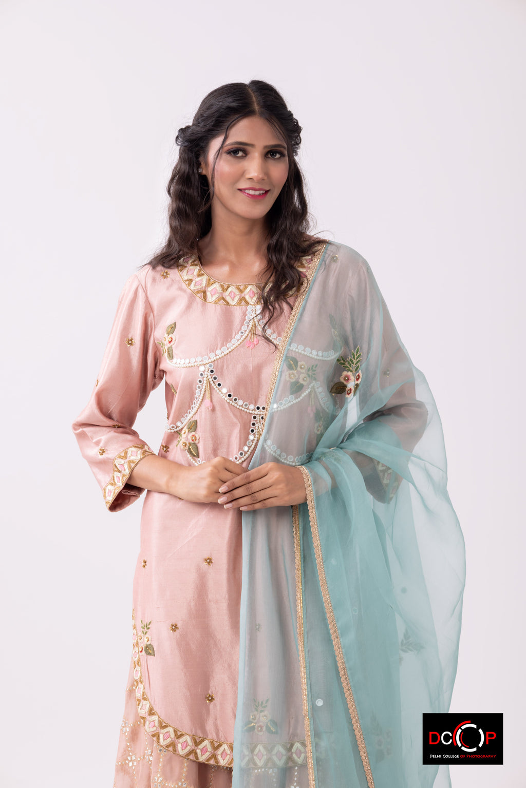 Peach Blossom Royal Sharara Set