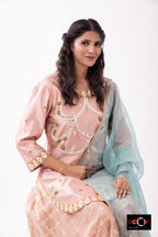 Peach Blossom Royal Sharara Set