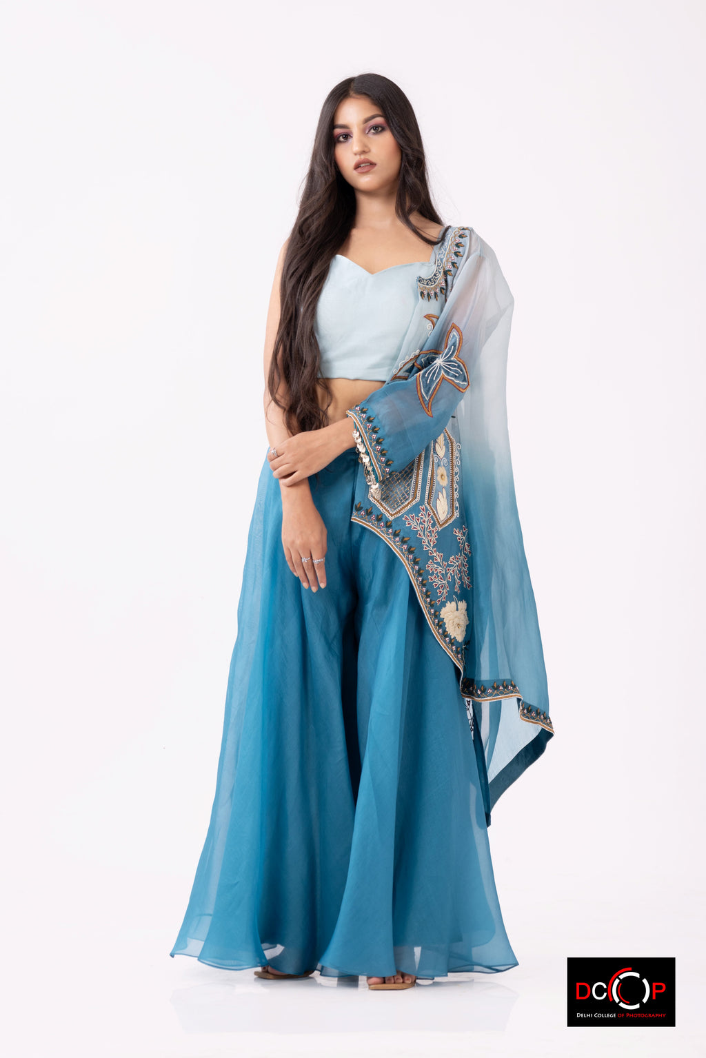 Royal Sky Blue Cape Jacket