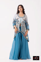 Royal Sky Blue Cape Jacket