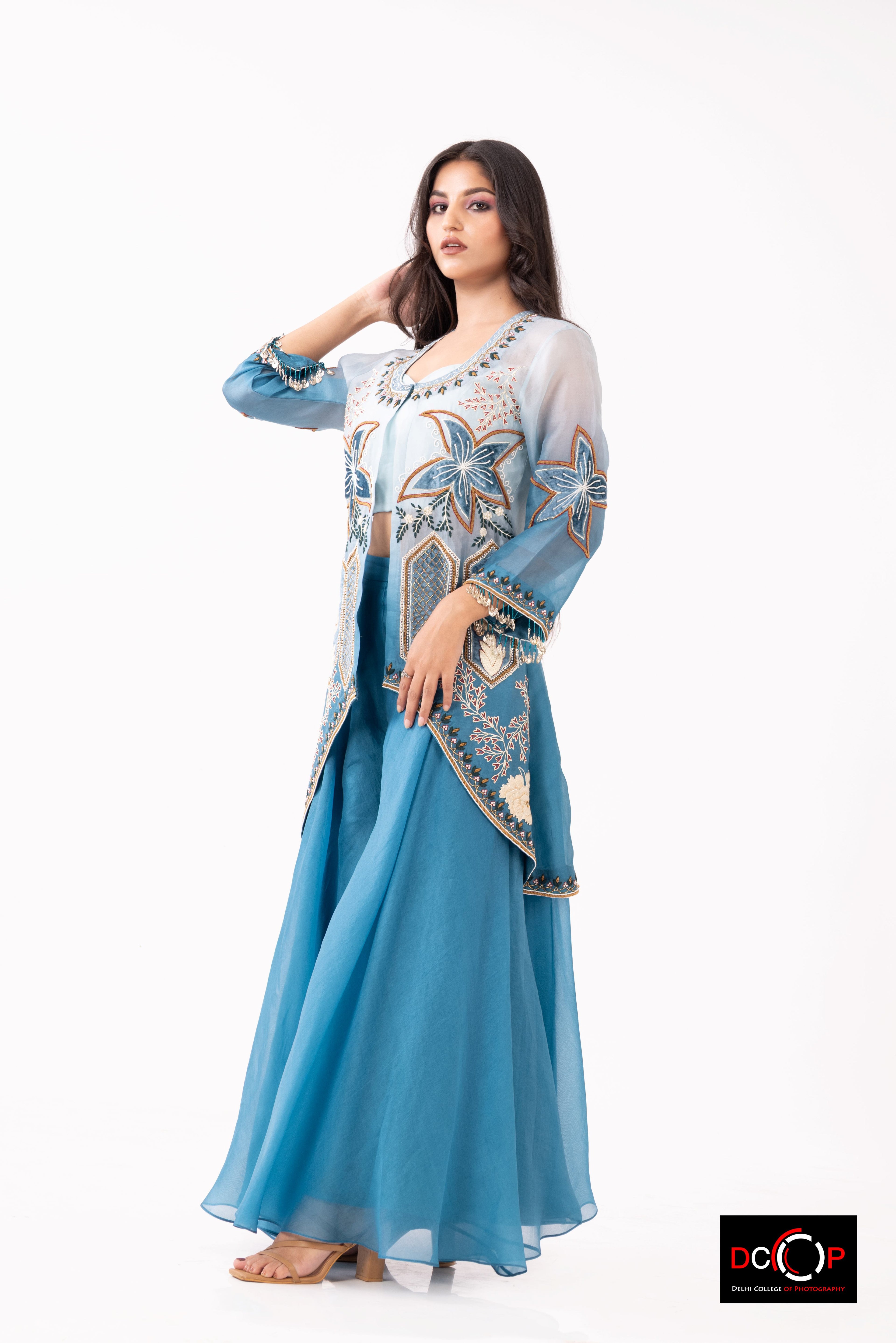 Royal Sky Blue Cape Jacket