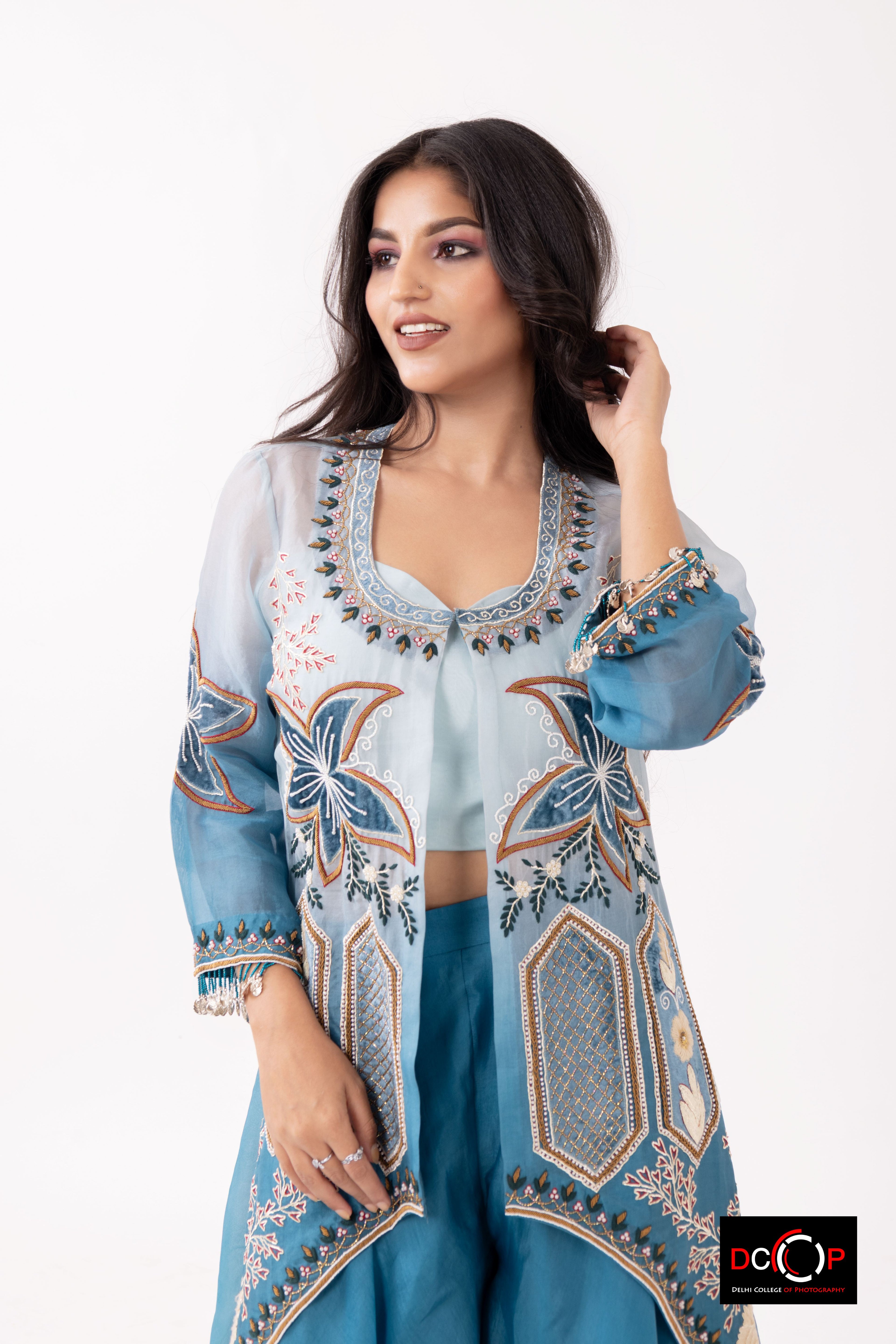 Royal Sky Blue Cape Jacket