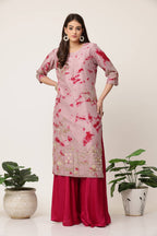 Rani Pink Moti Pink Sharara Set
