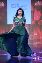 Emerald Green Embroidered Dress