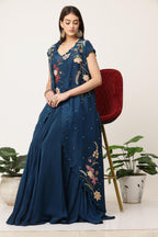 Indigo Blue Royal Cape Set