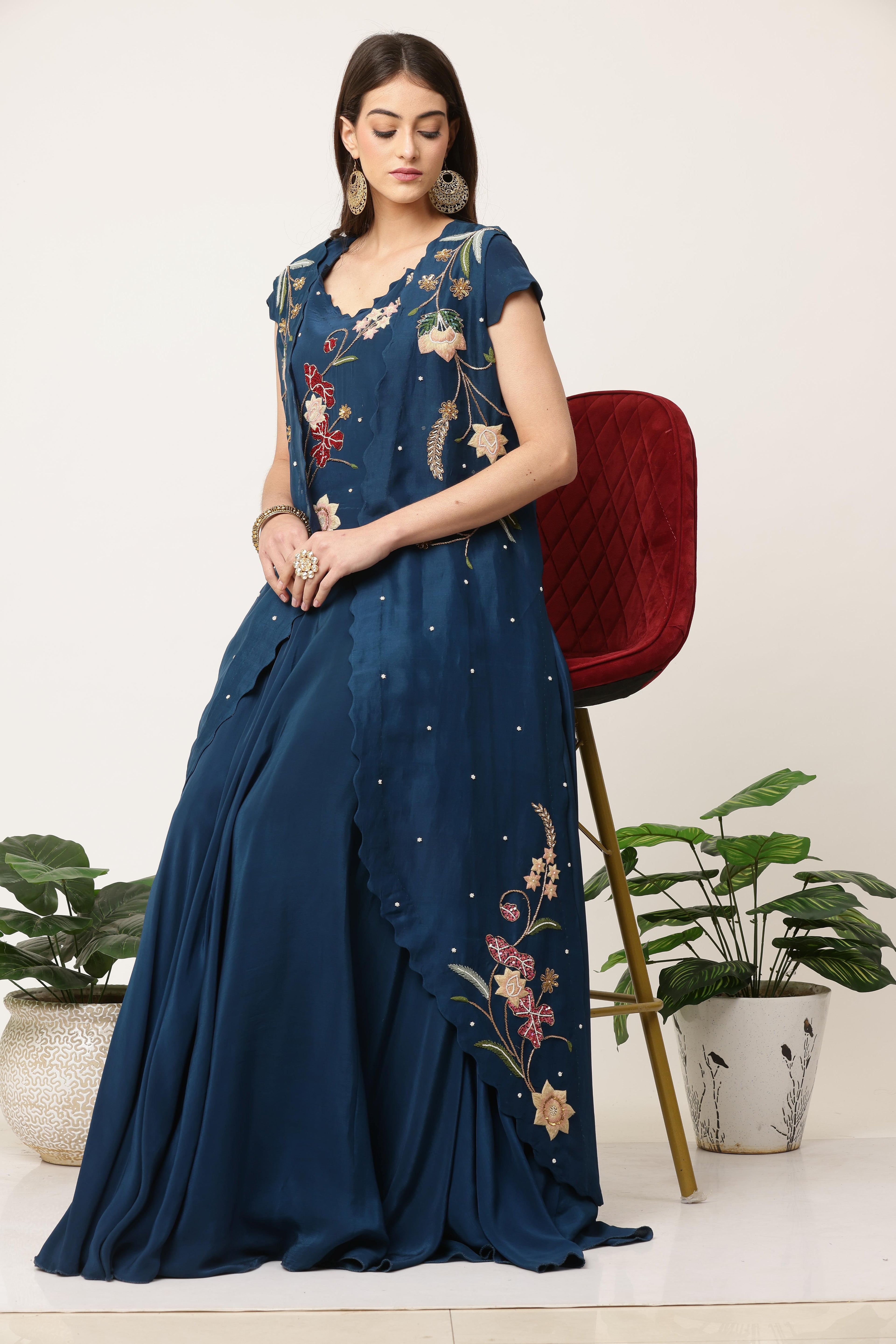 Indigo Blue Royal Cape Set