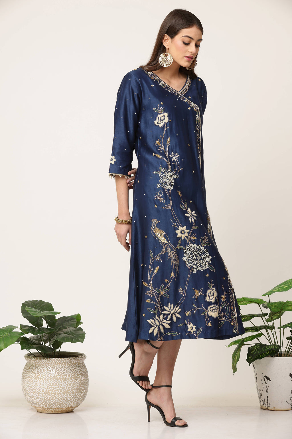 Indigo Blue Bird Moti dress