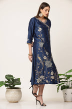 Indigo Blue Bird Moti dress