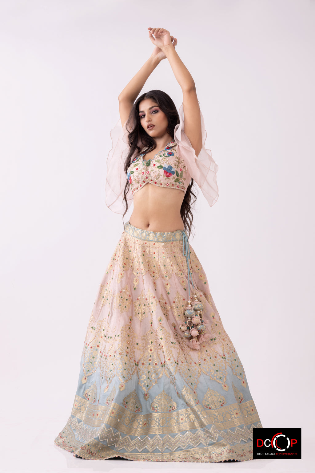 Blush Pink Western Lehenga Set