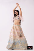 Blush Pink Western Lehenga Set