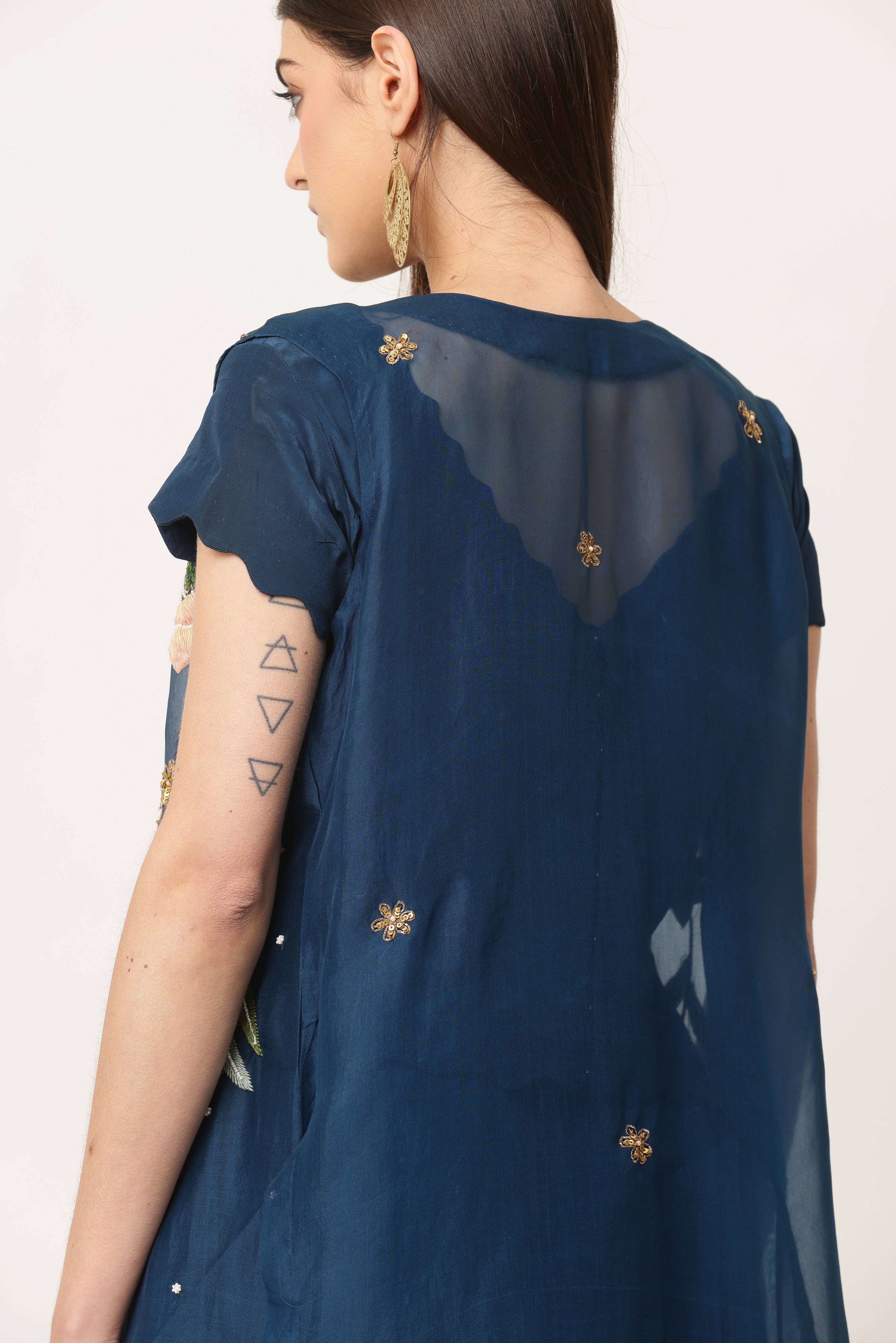 Indigo Blue Royal Cape Set
