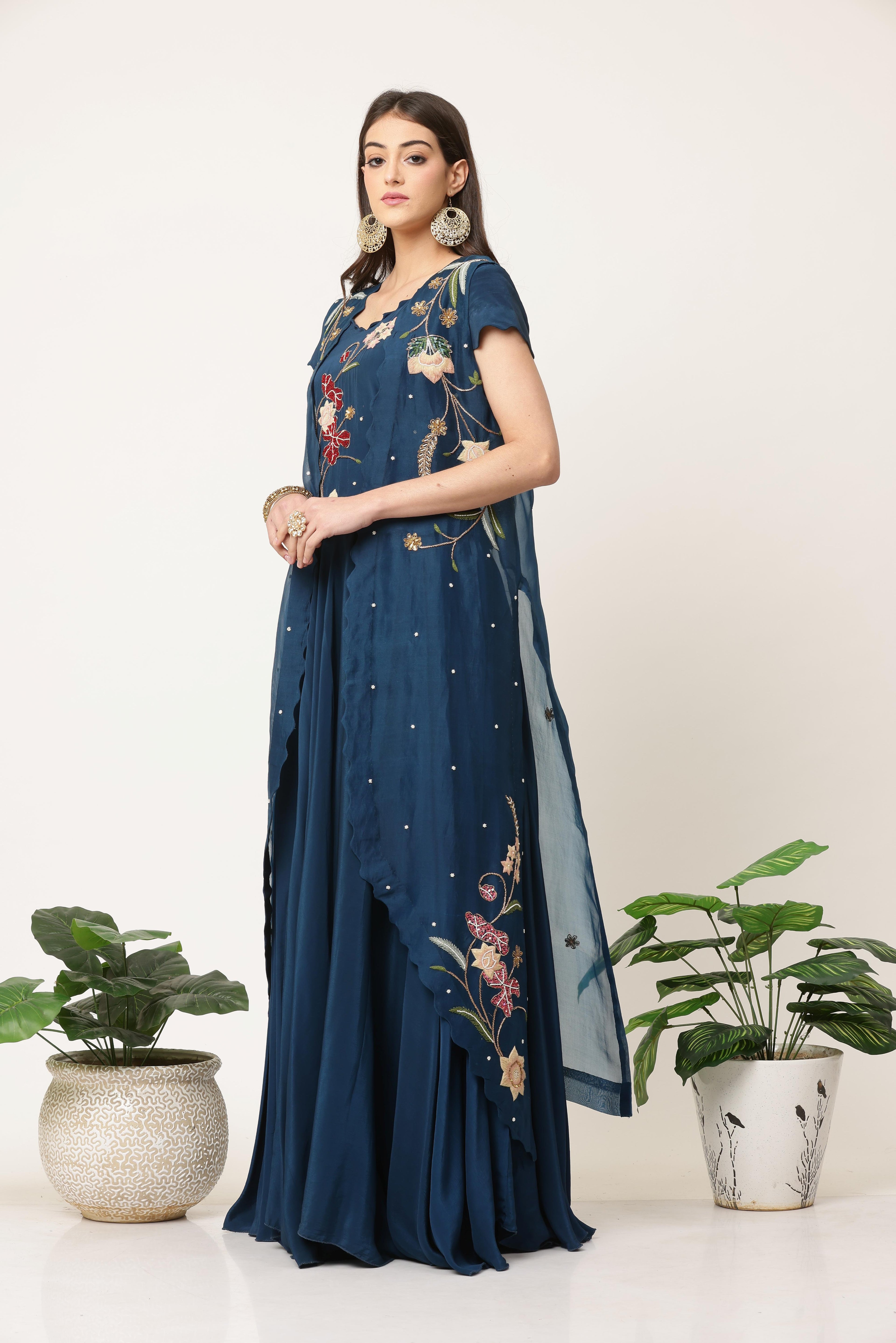 Indigo Blue Royal Cape Set