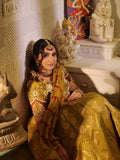 Olive Green Swarna Devika Applique Lehenga set