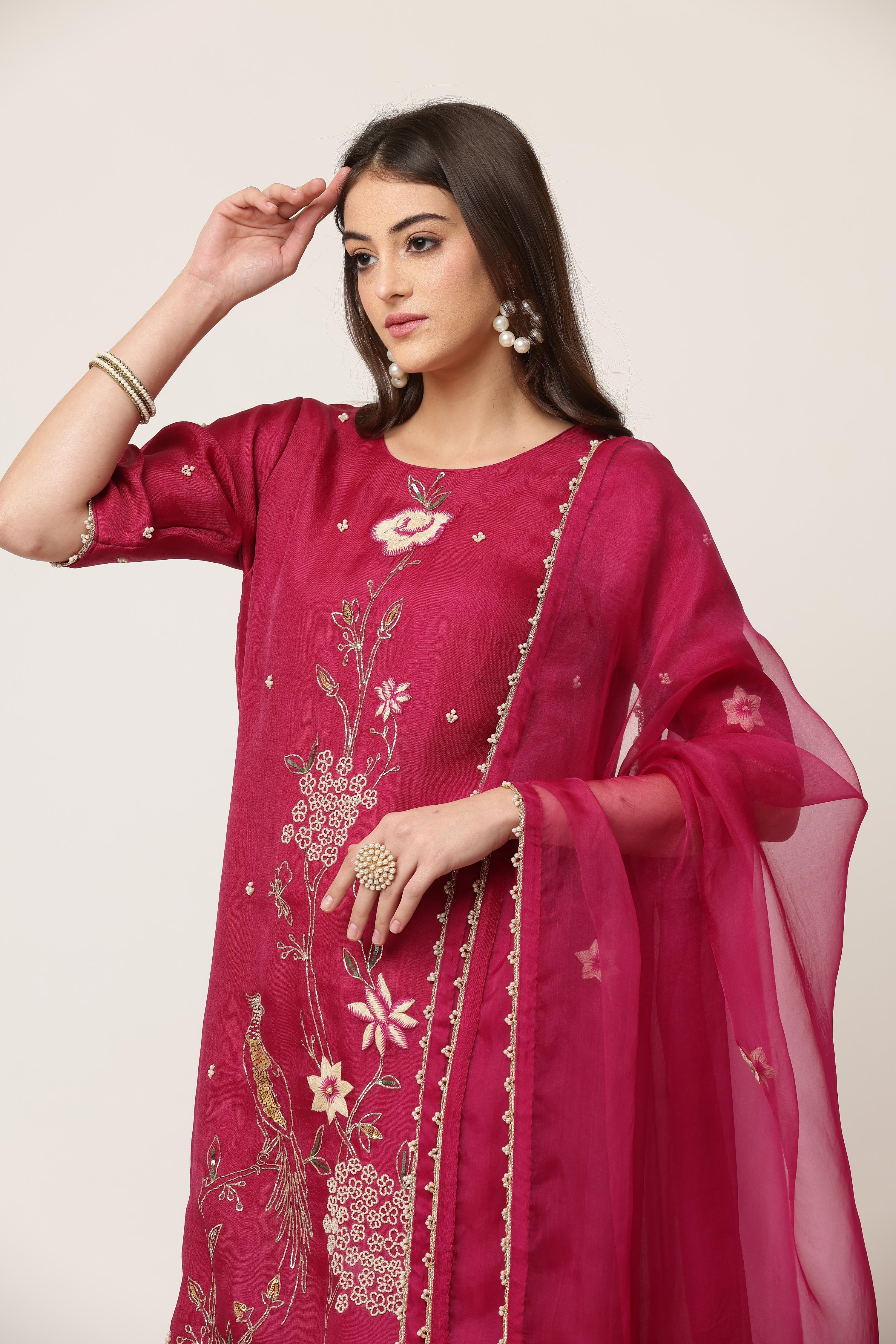 Rani Bloom Organza Suit Set