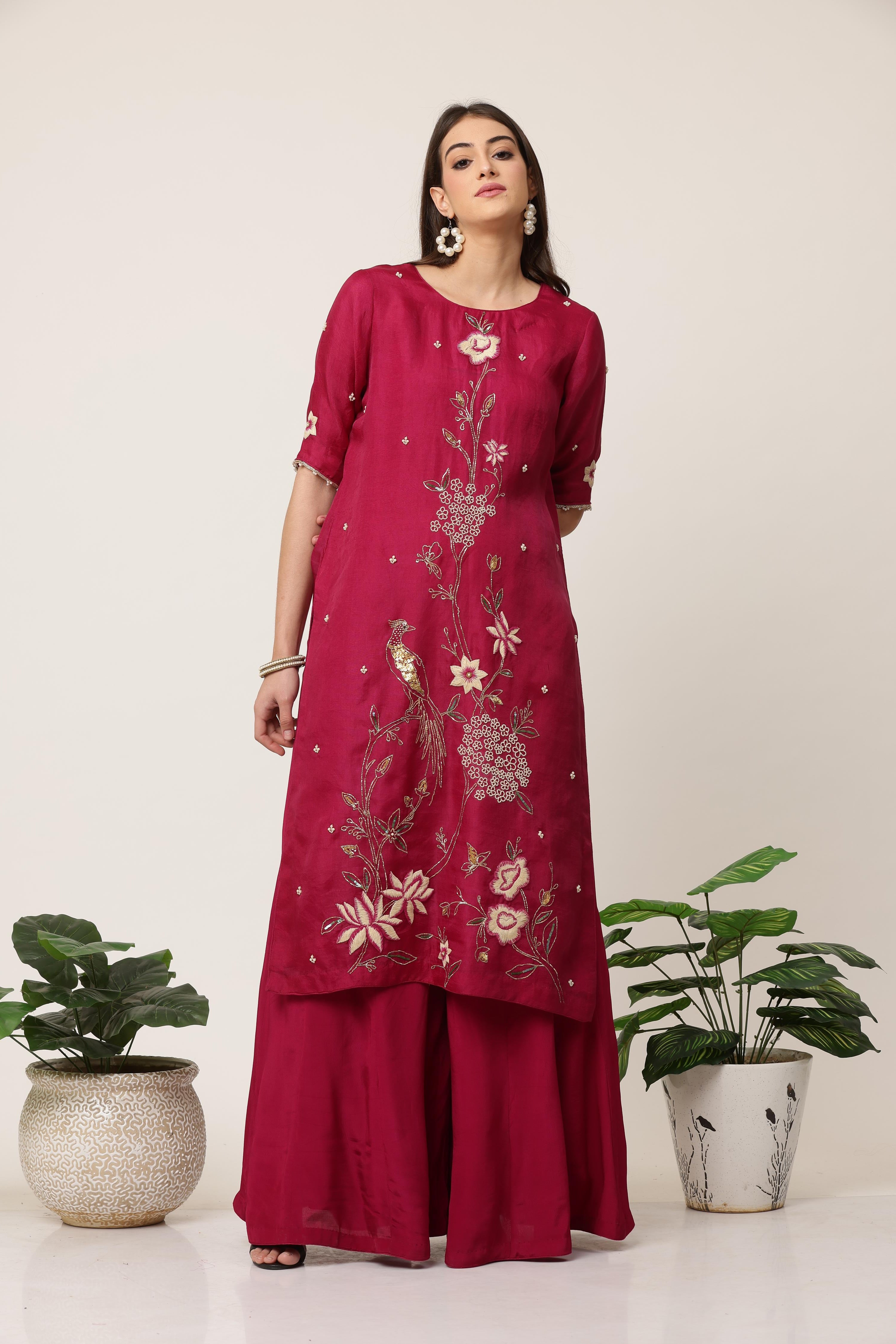 Rani Bloom Organza Suit Set