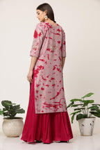 Rani Pink Moti Pink Sharara Set