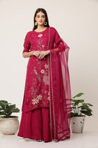 Rani Bloom Organza Suit Set
