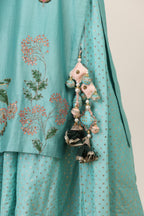 Aqua Rose Pink Kurta Lehenga Set